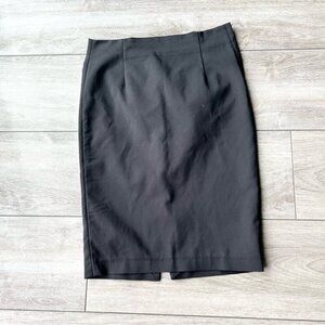 Zara Stretchy Black Knee Length Skirt